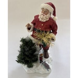 Vintage Possible Dreams Santa and‎ Elf by Clothtique Fiber Optic Tree